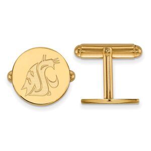 14k Yellow Gold Washington State Cuff Links